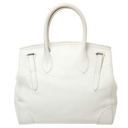 Pre Owned حقيبة رالف لورين ريكي سوفت جلد أبيض