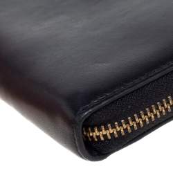Ralph Lauren Black Leather Zip Around Wallet