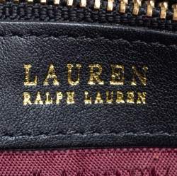 Ralph Lauren Black Leather Zip Around Wallet
