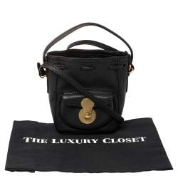 Pre Owned Ralph Lauren Black Leather Ricky Drawstring Bucket Bag