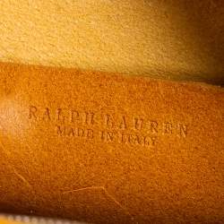 Pre Owned Ralph Lauren Mustard Leather Stirrup Boston Bag