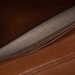 Pre Owned Ralph Lauren Silver Leather Stirrup Flap Shoulder Bag