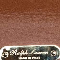 Pre Owned Ralph Lauren Brown Leather Tiffin 27 Top Handle Bag