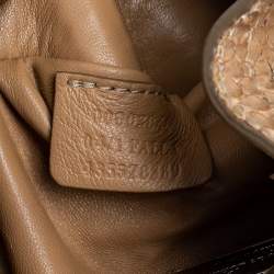 Pre Owned Ralph Lauren Beige Python Ricky Drawstring Bucket Bag