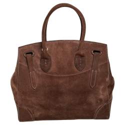 Pre Owned Ralph Lauren Brown Nubuck Leather Ricky Tote