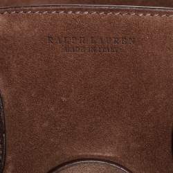 Pre Owned Ralph Lauren Brown Nubuck Leather Ricky Tote