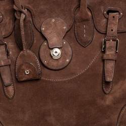 Pre Owned Ralph Lauren Brown Nubuck Leather Ricky Tote