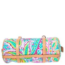 مملوكة مسبقًا Ralph Lauren Multicolor Floral Print Canvas Small Boston Bag