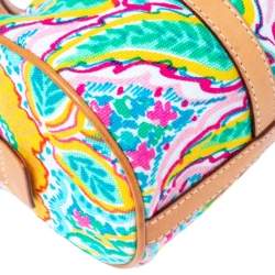 مملوكة مسبقًا Ralph Lauren Multicolor Floral Print Canvas Small Boston Bag