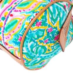مملوكة مسبقًا Ralph Lauren Multicolor Floral Print Canvas Small Boston Bag
