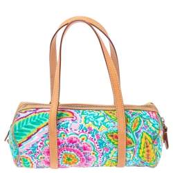 مملوكة مسبقًا Ralph Lauren Multicolor Floral Print Canvas Small Boston Bag
