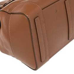 مملوكة مسبقًا حقيبة ساتشل رالف لورين ريكي جلد بني فاتح 