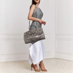 Ralph Lauren Grey Alligator Ricky Tote