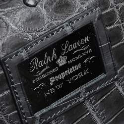 Ralph Lauren Grey Alligator Ricky Tote