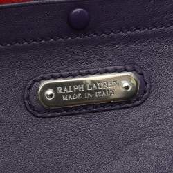 Pre Owned Ralph Lauren Deep Purple Leather Soft Ricky Shoulder Bag