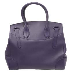 Pre Owned Ralph Lauren Deep Purple Leather Soft Ricky Shoulder Bag