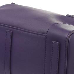 Pre Owned Ralph Lauren Deep Purple Leather Soft Ricky Shoulder Bag