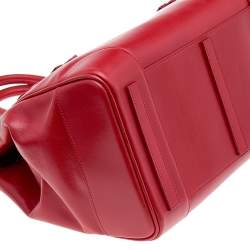 Pre Owned حقبة ساتشل رالف لورين ريكي جلد أحمر 