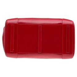 Pre Owned حقبة ساتشل رالف لورين ريكي جلد أحمر 