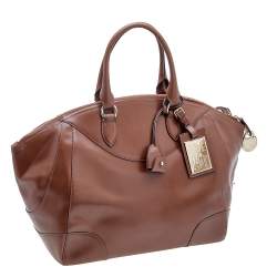 مملوكة مسبقًا Ralph Lauren Brown Leather Bedford Satchel