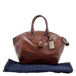 مملوكة مسبقًا Ralph Lauren Brown Leather Bedford Satchel