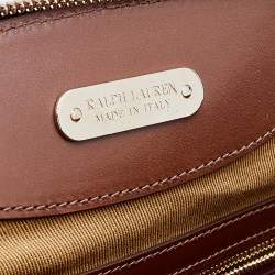 مملوكة مسبقًا Ralph Lauren Brown Leather Bedford Satchel