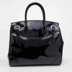 Pre Owned Ralph Lauren Black Patent Leather Ricky Tote