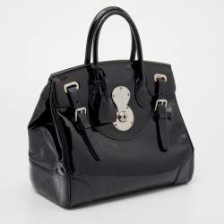 Pre Owned Ralph Lauren Black Patent Leather Ricky Tote