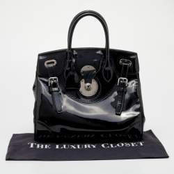 Pre Owned Ralph Lauren Black Patent Leather Ricky Tote