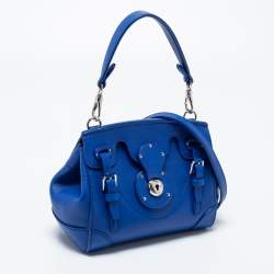 Pre Owned Ralph Lauren Blue Leather Ricky Crossbody Bag