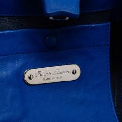 Pre Owned Ralph Lauren Blue Leather Ricky Crossbody Bag
