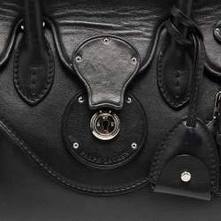 Pre Owned Ralph Lauren Black Leather Ricky 27 Satchel 