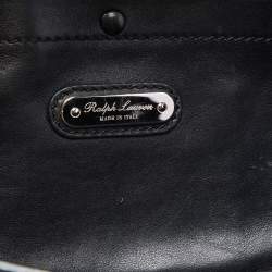 Pre Owned Ralph Lauren Black Leather Ricky 27 Satchel 