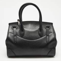 Pre Owned Ralph Lauren Black Leather Ricky 27 Satchel 