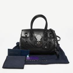 Pre Owned Ralph Lauren Black Leather Ricky 27 Satchel 