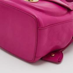 Pre Owned Ralph Lauren Pink Leather Ricky Drawstring Bucket Bag