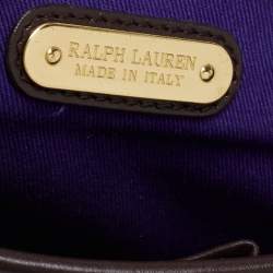 Pre Owned Ralph Lauren White/Brown Calf Hair And Leather Shoulder Bag
