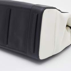 Pre Owned Ralph Lauren Black/White Leather Soft Ricky Tote