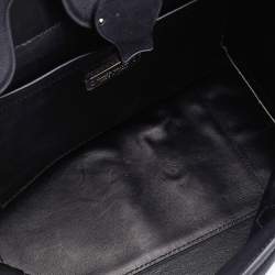 Pre Owned Ralph Lauren Black/White Leather Soft Ricky Tote