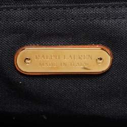 Ralph Lauren Brown Laser Cut Leather Small Vachetta Scroll Tote