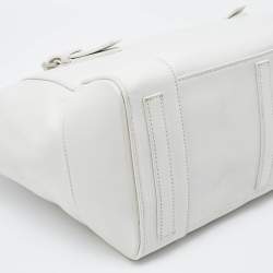 حقيبة يد توتس رالف لورين ريكي جلد ناعم مطبوع مورد أبيض/أسود