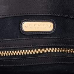 Pre Owned Ralph Lauren Black Leather Western Ricky Satchel