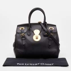 Pre Owned Ralph Lauren Black Leather Western Ricky Satchel
