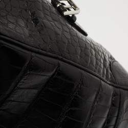 Pre Owned Ralph Lauren Black Alligator Ricky 40 Tote 