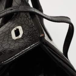 Pre Owned Ralph Lauren Black Alligator Ricky 40 Tote 