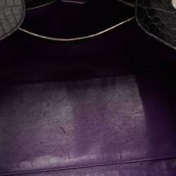Pre Owned Ralph Lauren Black Alligator Ricky 40 Tote 