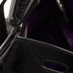Pre Owned Ralph Lauren Black Alligator Ricky 40 Tote 