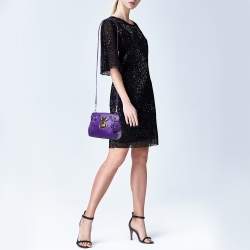 Pre Owned Ralph Lauren Purple Leather Ricky Crossbody Bag