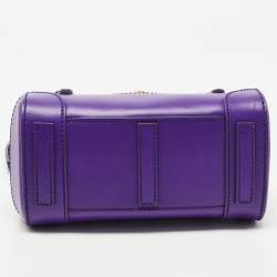 Pre Owned Ralph Lauren Purple Leather Ricky Crossbody Bag