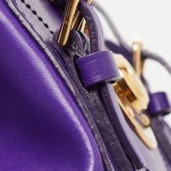 Pre Owned Ralph Lauren Purple Leather Ricky Crossbody Bag
